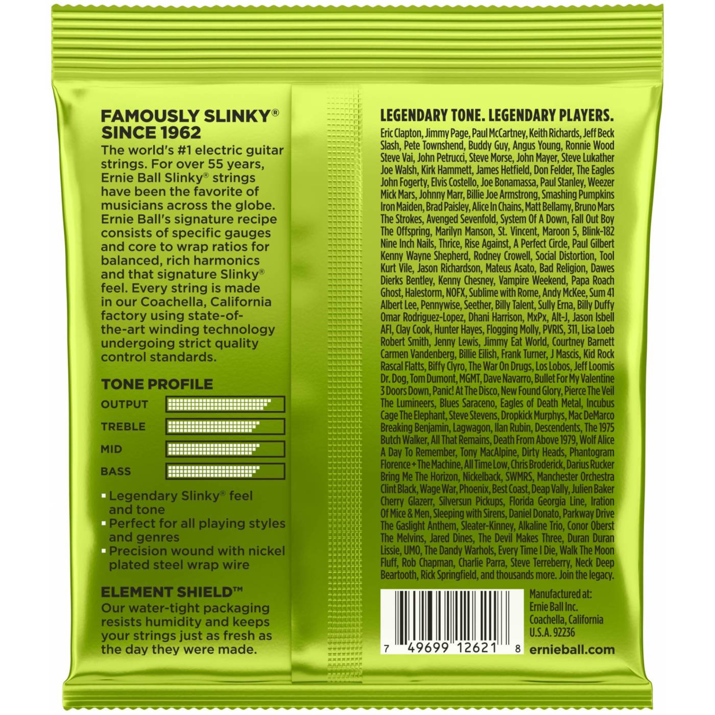 ERNIE BALL 2621 Nickel Wound Slinky Regular 10-56 - Струны для электрогитары 7-струнной