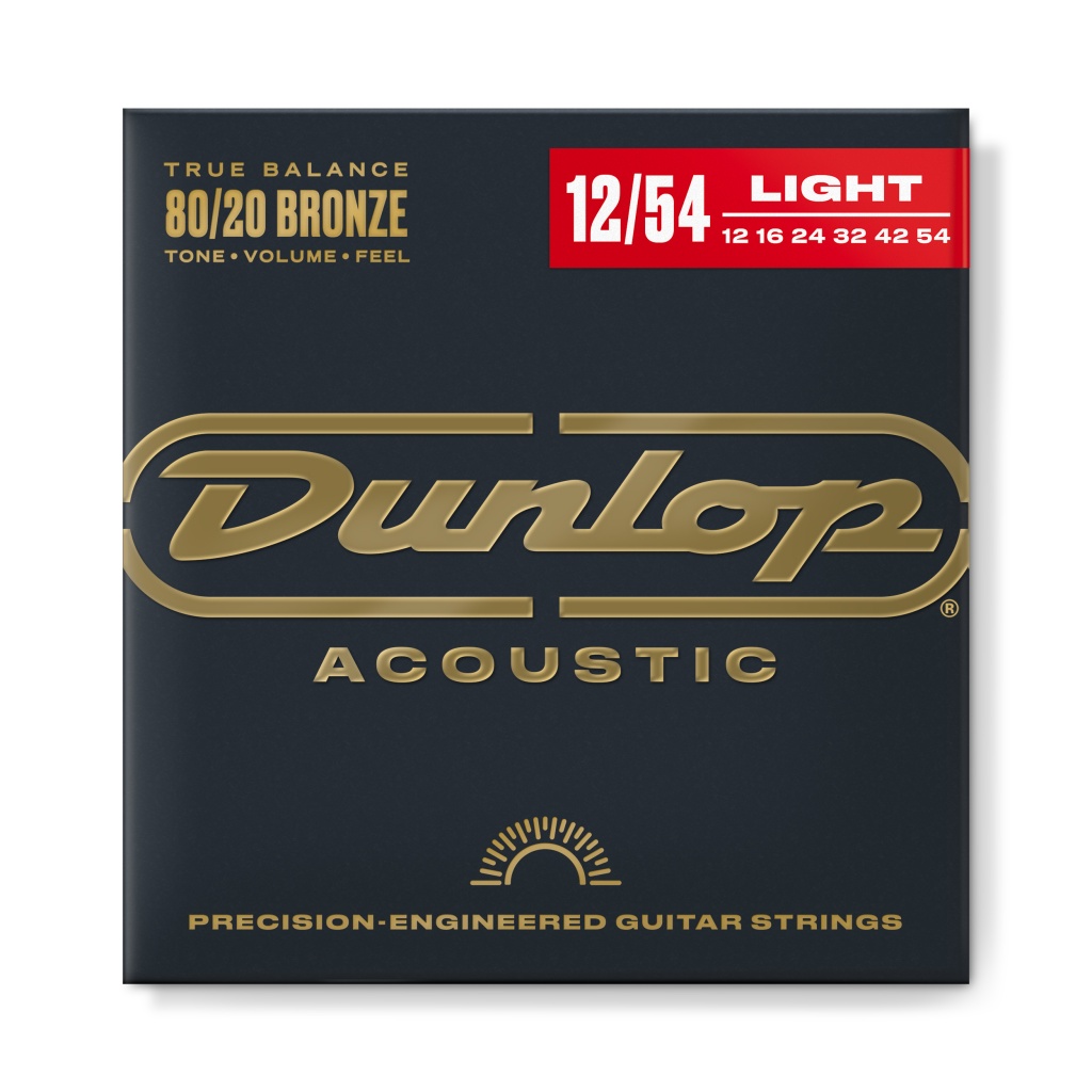 Dunlop DAB1254 Комплект струн для акустической гитары, бронза 80/20, Light, 12-54