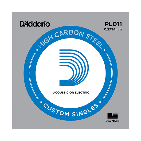 D`Addario PL011 PLAIN STEEL Отдельная стальная струна без обмотки 0.011"