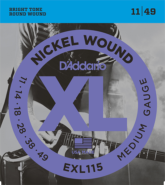 D`Addario EXL115 XL NICKEL WOUND Струны для электрогитары Blues/Jazz Rock 11-49