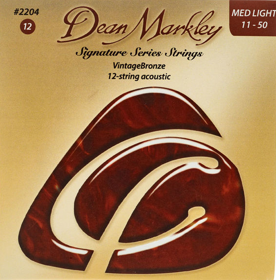 Dean Markley DM2204 Vintage Bronze Комплект струн для 12-струнной акустической гитары, 11-50