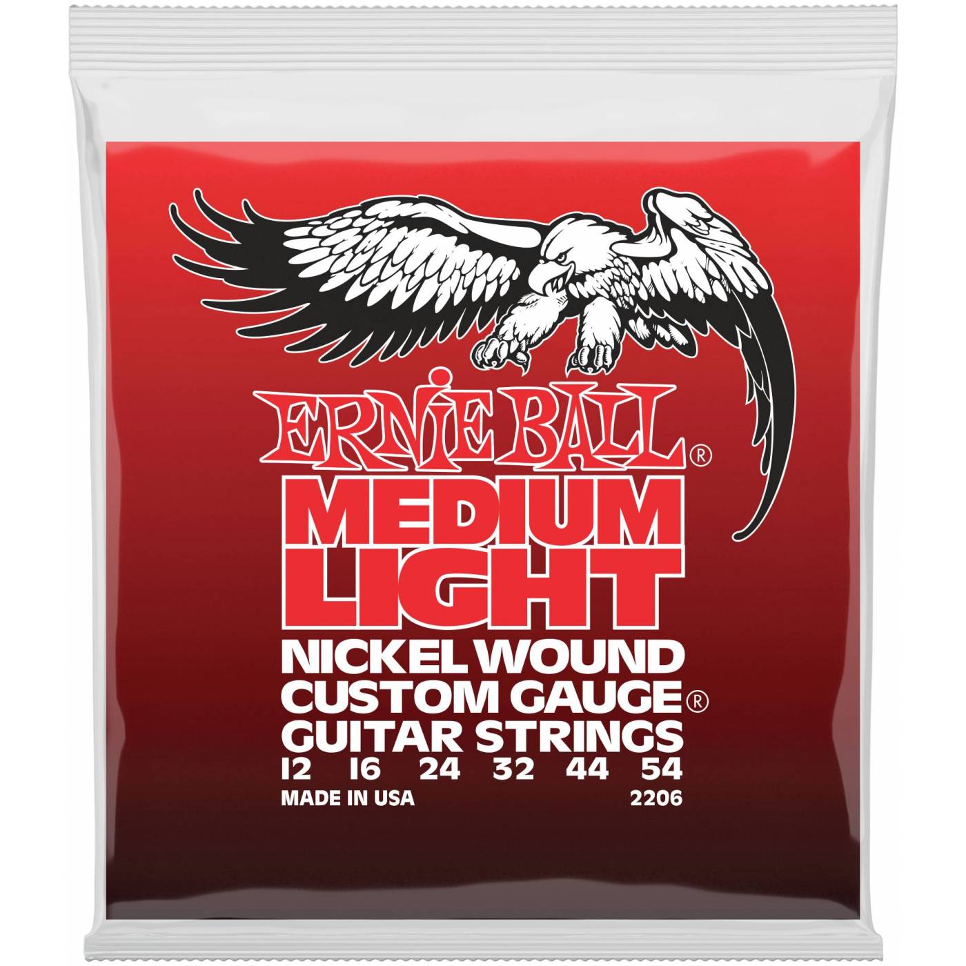 ERNIE BALL 2206 Nickel Wound Medium Light 12-54 - Струны для электрогитары
