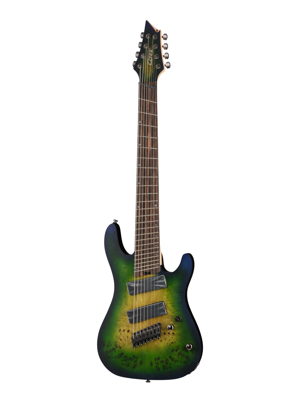 Cort KX508MS-II-MBB KX Series Электрогитара мультимензурная 8-струнная, зеленая