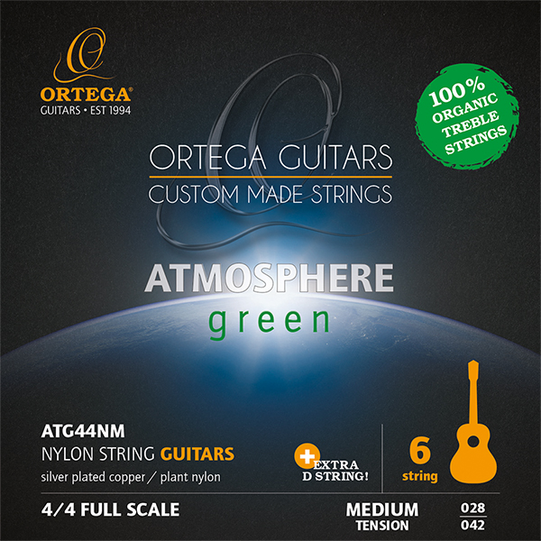 Ortega ATG44NM Atmosphere Green Комплект струн для классической гитары, среднее натяжение