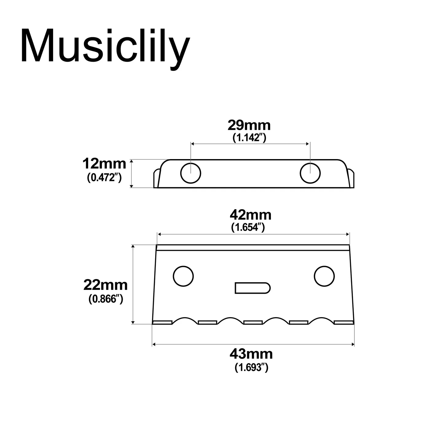 Musiclily MX2593NK Держатель пружин тремоло
