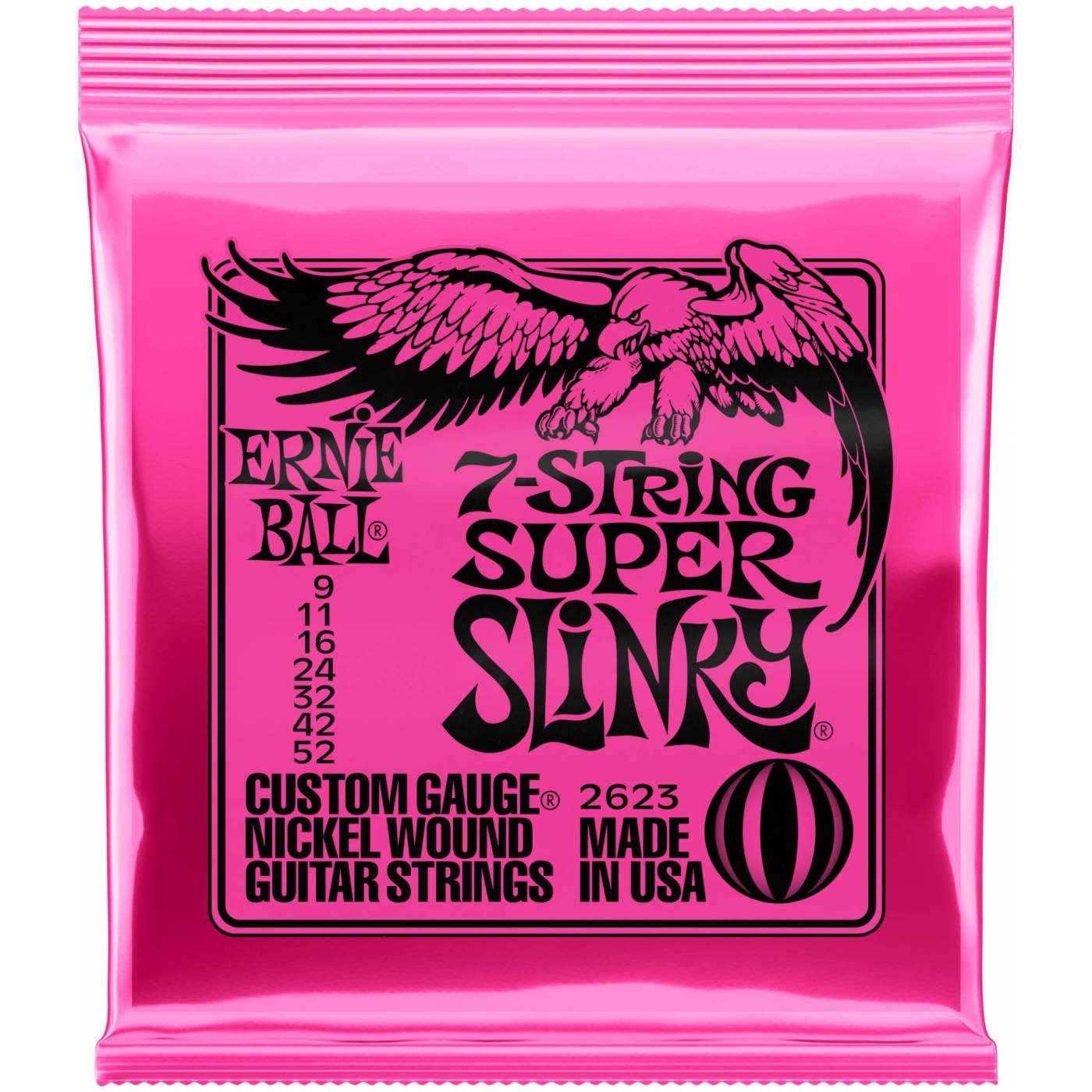 ERNIE BALL 2623 Nickel Wound Slinky Super 9-52 - Струны для 7 струнной электрогитары
