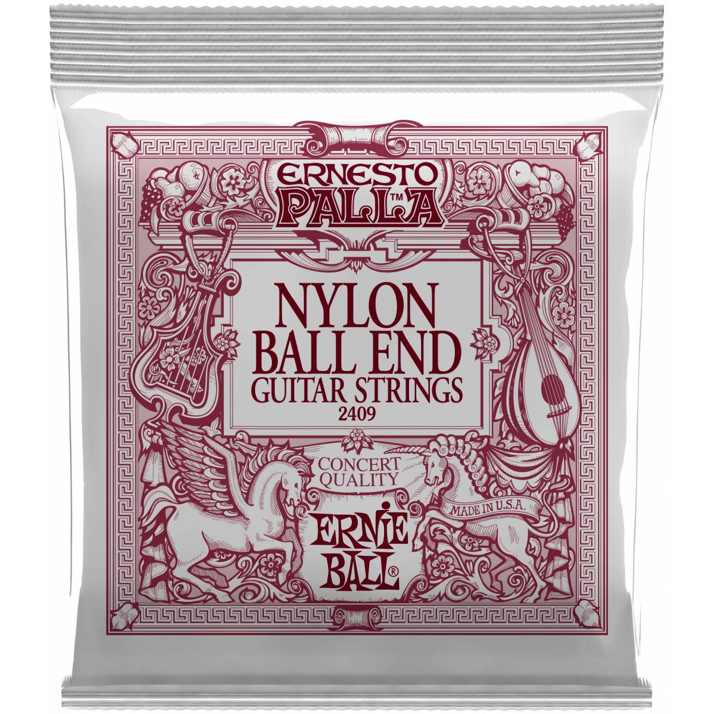 ERNIE BALL 2409 Ernesto Palla Black&Gold Nylon Medium 28-42 - Струны для классической гитары